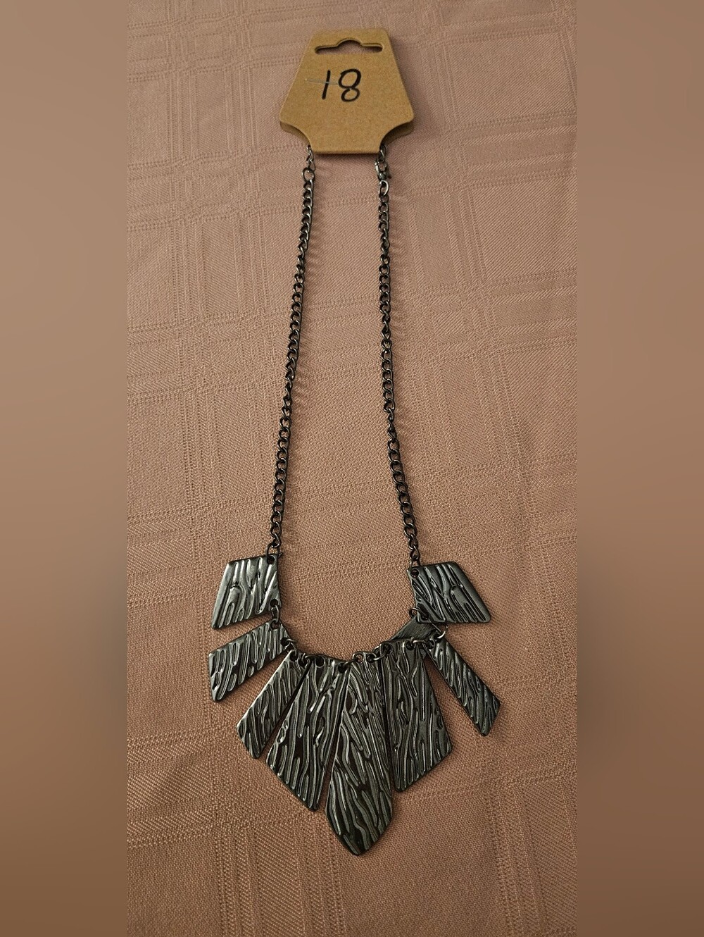 Vintage GunPaparazzi "Texture Tigress"Engraved metal Textured Statement Necklace